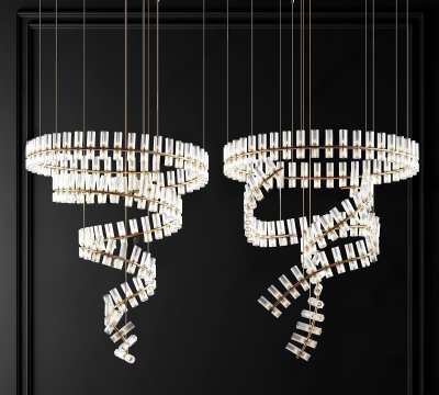 现代水晶吊灯3D模型下载